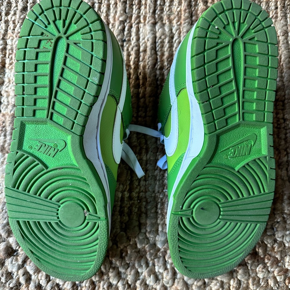 Nike Dunk Low Green Glow Sneakers | Lime Green White Dunks | Women’s Size 9 - Picture 6 of 6